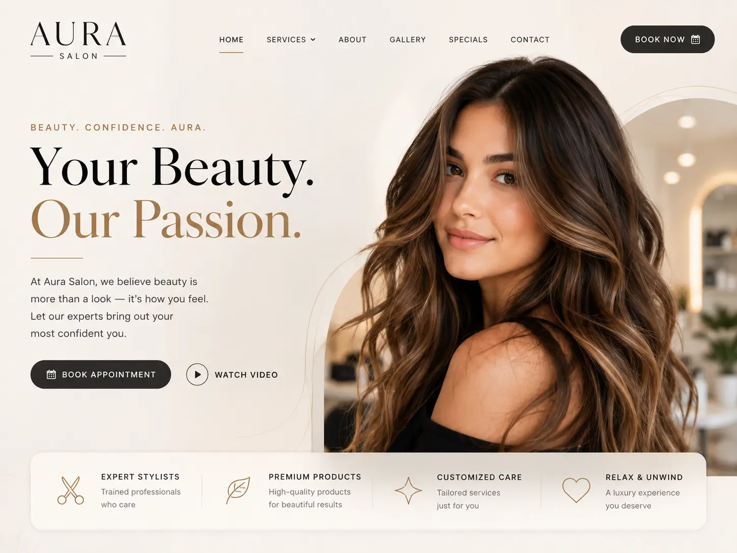Aura Salon — Beauty · Austin, TX local SEO case study, Google Maps ranking