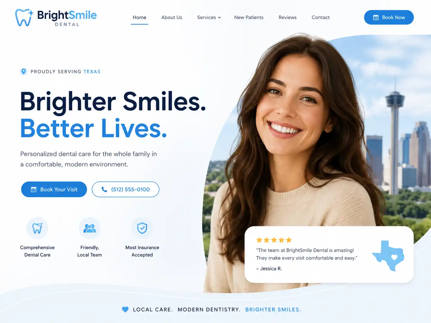 BrightSmile Dental — Dental · Austin, TX local SEO case study, Google Maps ranking